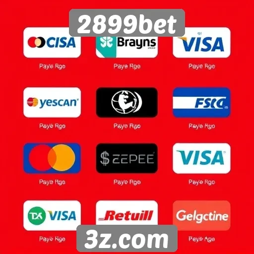Diversidade de métodos de pagamento no 2899bet